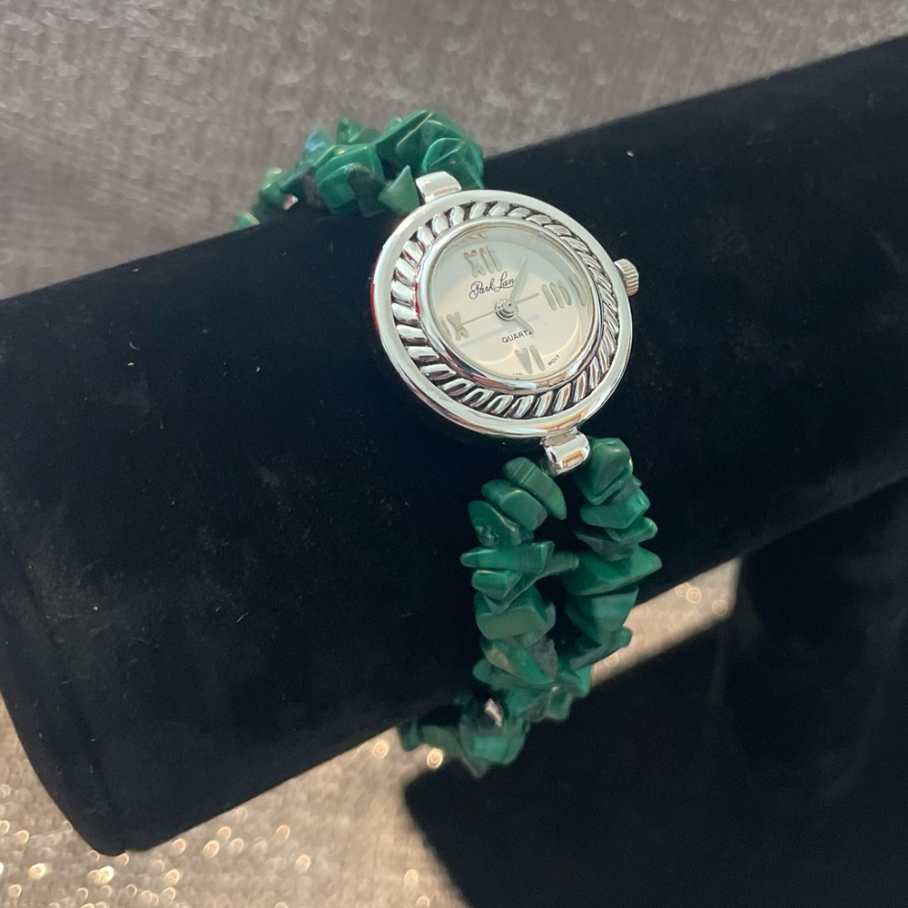 Park Lane Silver and Green Women's Watch